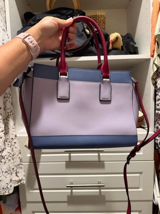kate spade Lavender, Blue & Rose Leather Satchel - Picture 4 of 4
